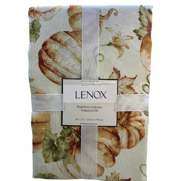 Lenox Pumpkin Garden Fall Thanksgiving 60"x102" tablecloth NWT - Picture 1 of 7